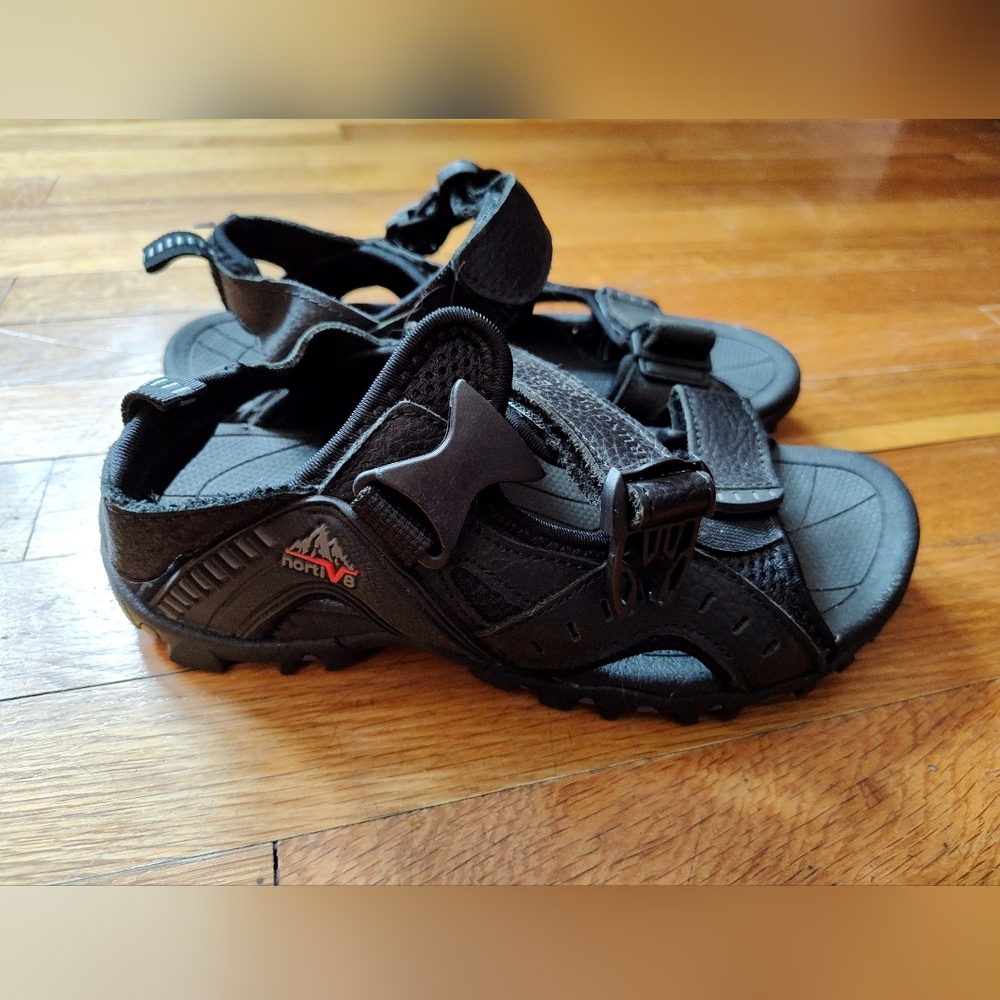 Boys men's teens black sandals by nortiv8